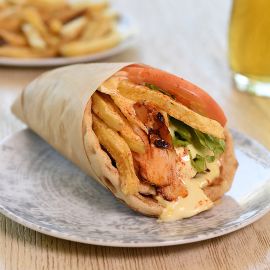 Greek souvlaki with chicken gyros