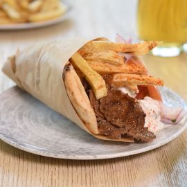 Greek souvlaki with beef gyros