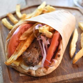 Greek souvlaki with kebap