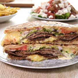 Pita Bread with beef gyros